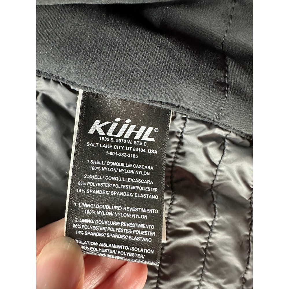 Kuhl Projekt Mens Large Black Quilted Hybrid Insulated Full Zip Jacket Pockets - Picture 6 of 8